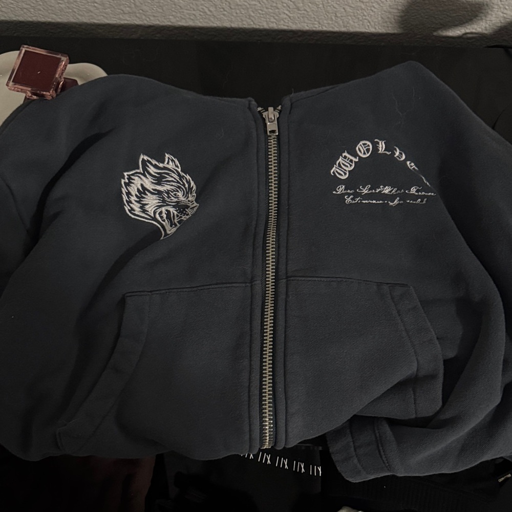 Darc sport cropped navy hoodie